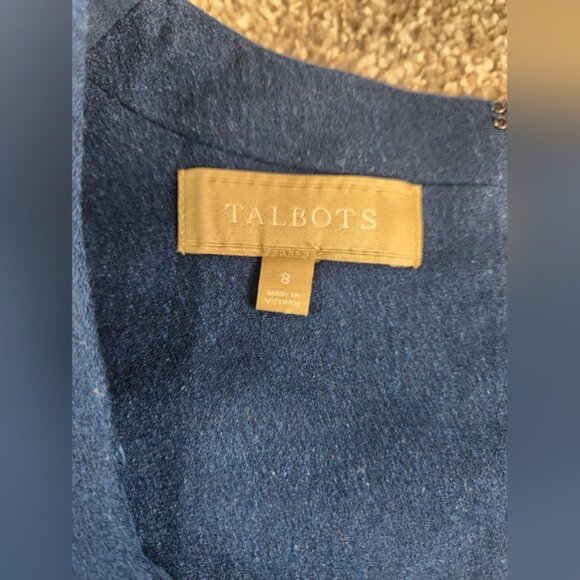 Talbots Blue Wool Shift Dress Blazer Suit Two Piece - Women’s US 8 - Picture 5 of 8